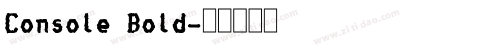 Console Bold字体转换